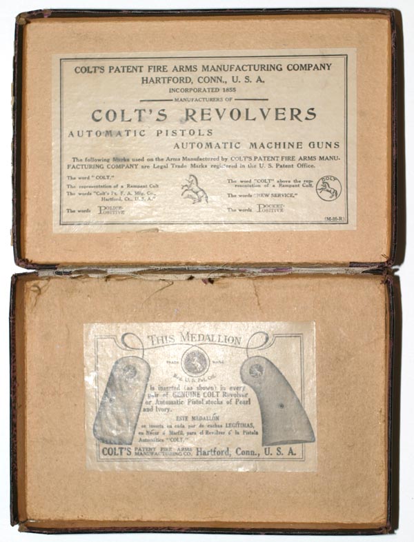 Inside box labels for the Colt .32 / .380