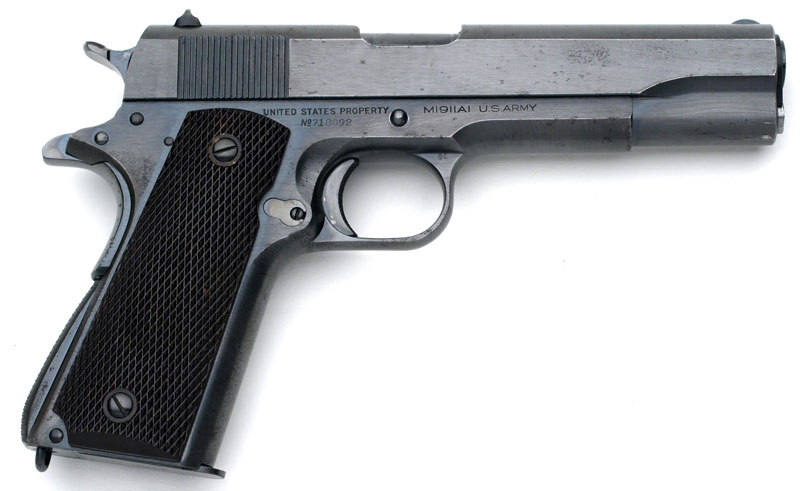 セール人気SALECAW COLT 45AUTO U S Army M1911-A1 HW-Black 1stlot 発火モデル モデルガン