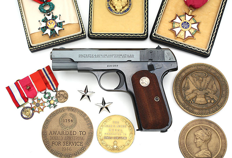 Colt Model 1908 .380 ACP issued to Brig. Gen Donald Armstrong